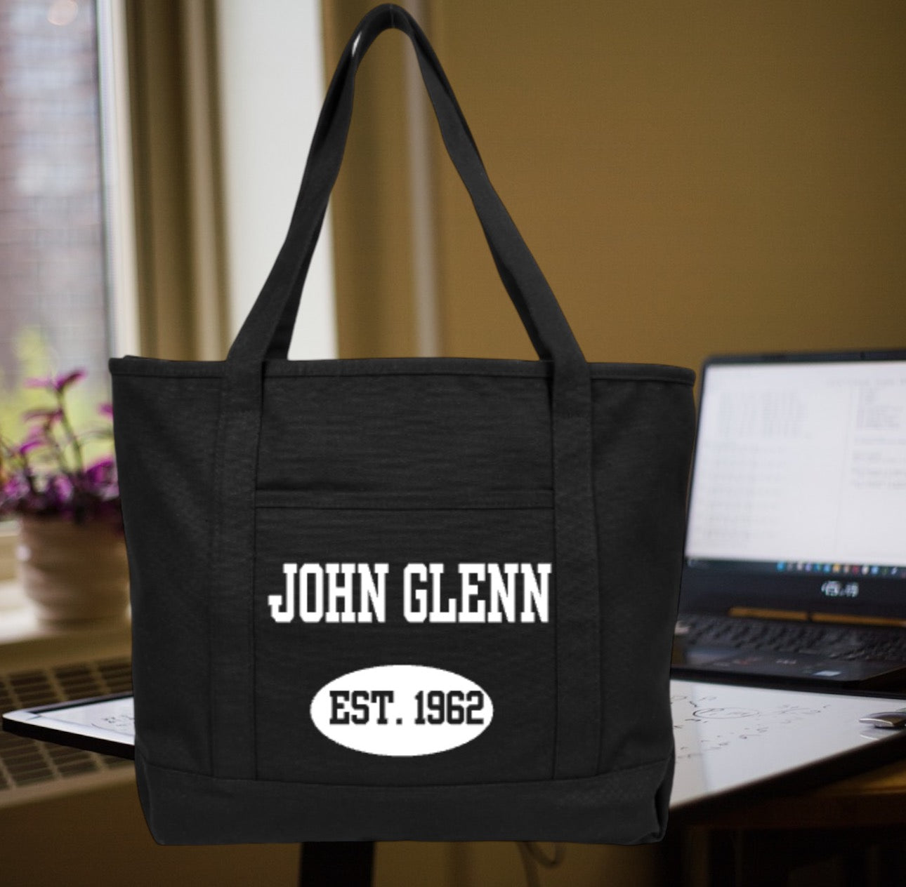 John Glenn Large Zipper Tote